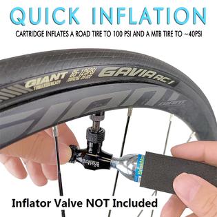 BriskMore Threaded CO2 Cartridges 16g for All CO2 Bike Tire