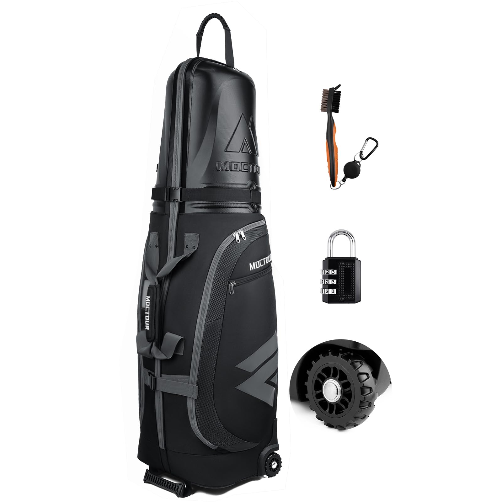 MOCTOUR Golf Travel Bags for Airlines with Wheels ABS Hard