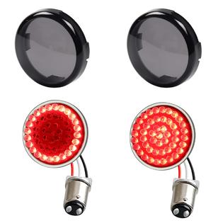1157 LED Smoke Lens Light Kit – Harley Davidson Street Glide, Sportster, Softail, Dyna – Amber/Red – 2″