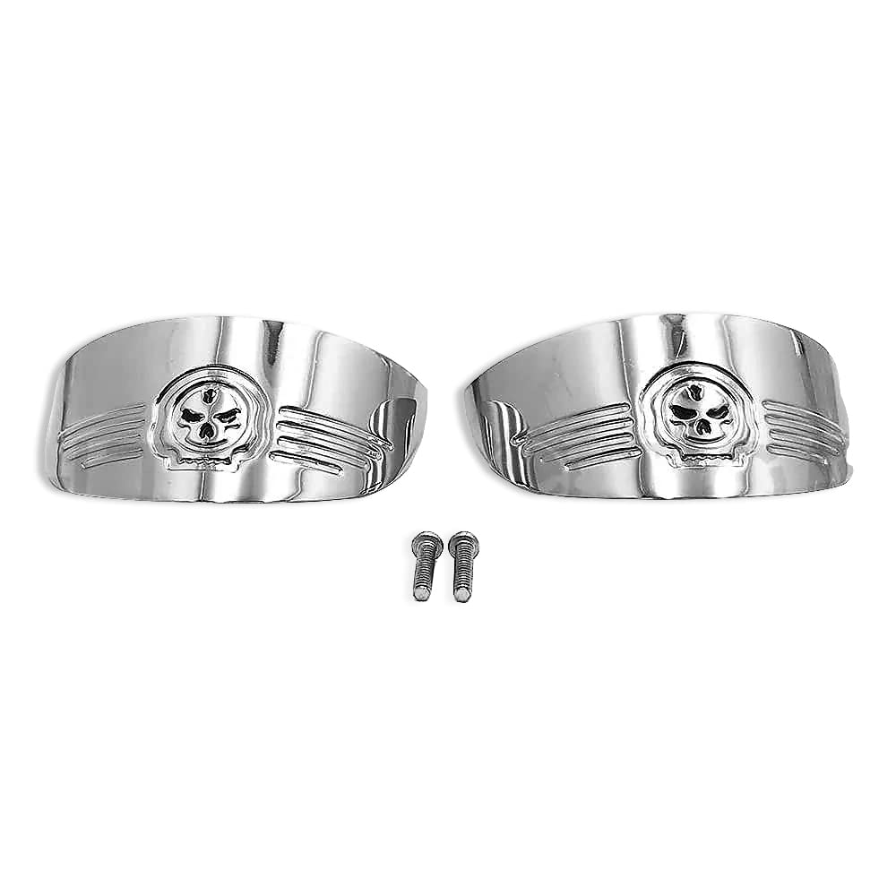 Skull Turn Signal Visors For Harley – Fits FXRT, FLST, FLSTC, FLHR (86-17) – XHT Pair
