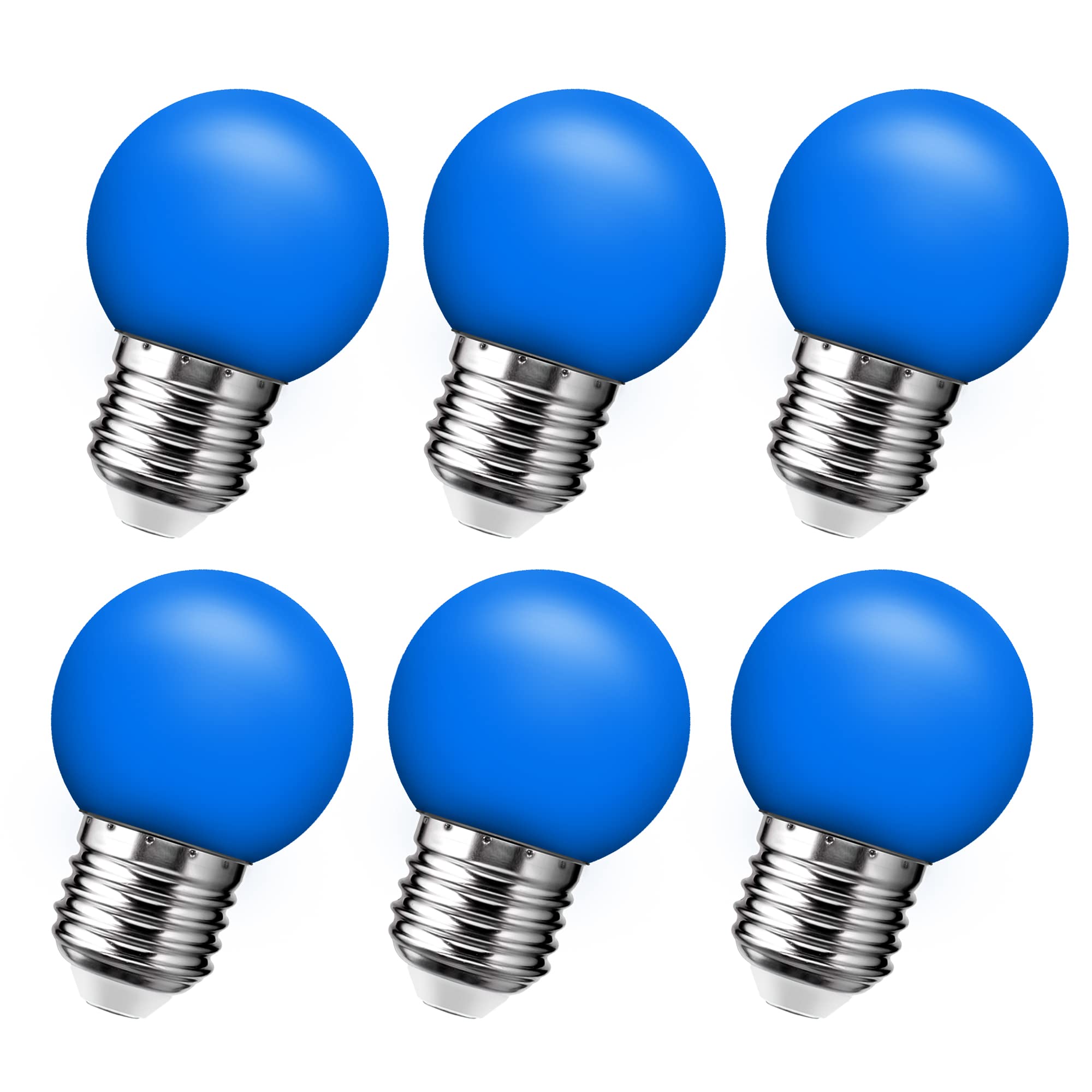 6 Pack E26 G45 LED Globe Bulbs - Dimmable, Warm White, Clear Antique Style For Fans & Pendants 10 thumbnail image