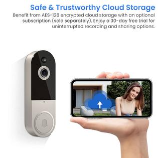 Lunelyx 1080P Video Doorbell Camera, Wireless Indoor/Outdoor