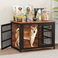 MoNiBloom 24/30/36/42/48 Dog Crates, Foldable Metal Wire Dog Cage