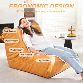 Hobestluk Bean Bag Chair Giant Bean Bag Sofa Memory Foam Bean Bag