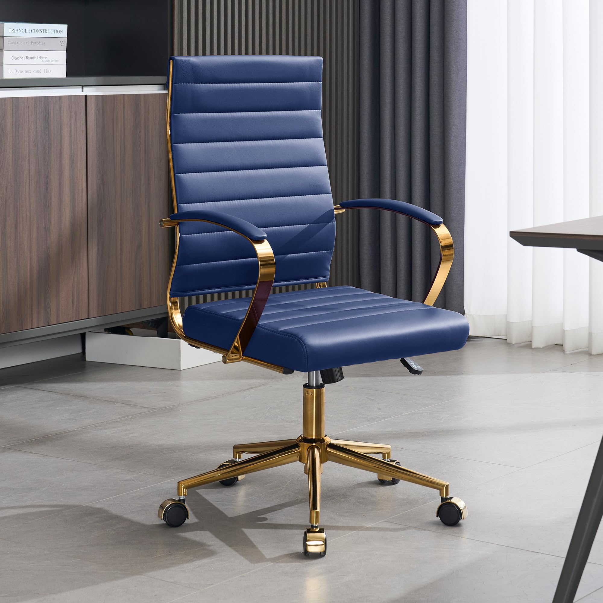 Computer Chair Swivel Accent Chair Ergonomic Leather Modern