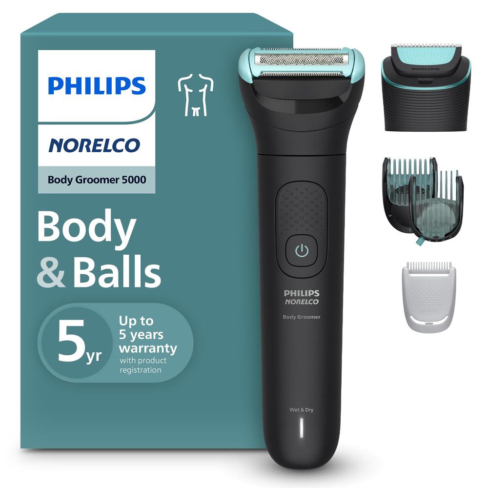 Phillips Razor Tri Norelco Philips Norelco Body Groomer 5000 Series, Intimate Hair Shaver ...