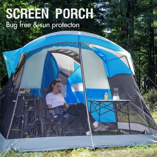 Portal Tent voor 4 personen, 180 cm, stahoogte, hoge camping koepeltent XXL met voortent, zijdeur en raam, 3 4 seizoenen, 3000 mm, waterdicht, voor outdoor, festival, familie Portal Tent voor 4 personen, 180 cm, stahoogte, hoge camping koepeltent XXL met voortent, zijdeur en raam, 3 4 seizoenen, 3000 mm, waterdicht, voor outdoor, festival, familie