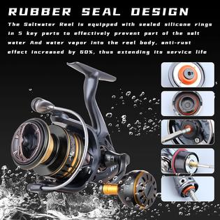 Accuretta Saltwater Spinning Reel,13+1Bb Ultra Smooth Saltwater Fishing Reels,Powerful Carbon Drag,Cnc Accuretta Saltwater Spinning Reel,13+1Bb Ultra Smooth Saltwater Fishing Reels,Powerful Carbon Drag,Cnc