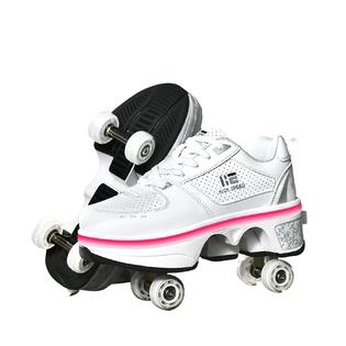 KOFUBOKE 2-In-1 Roller Skates Sneakers Unisex Retractable