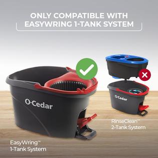 O-Cedar EasyWring Microfiber Spin Mop and Bucket System, Red/White O-Cedar EasyWring Microfiber Spin Mop and Bucket System, Red/White