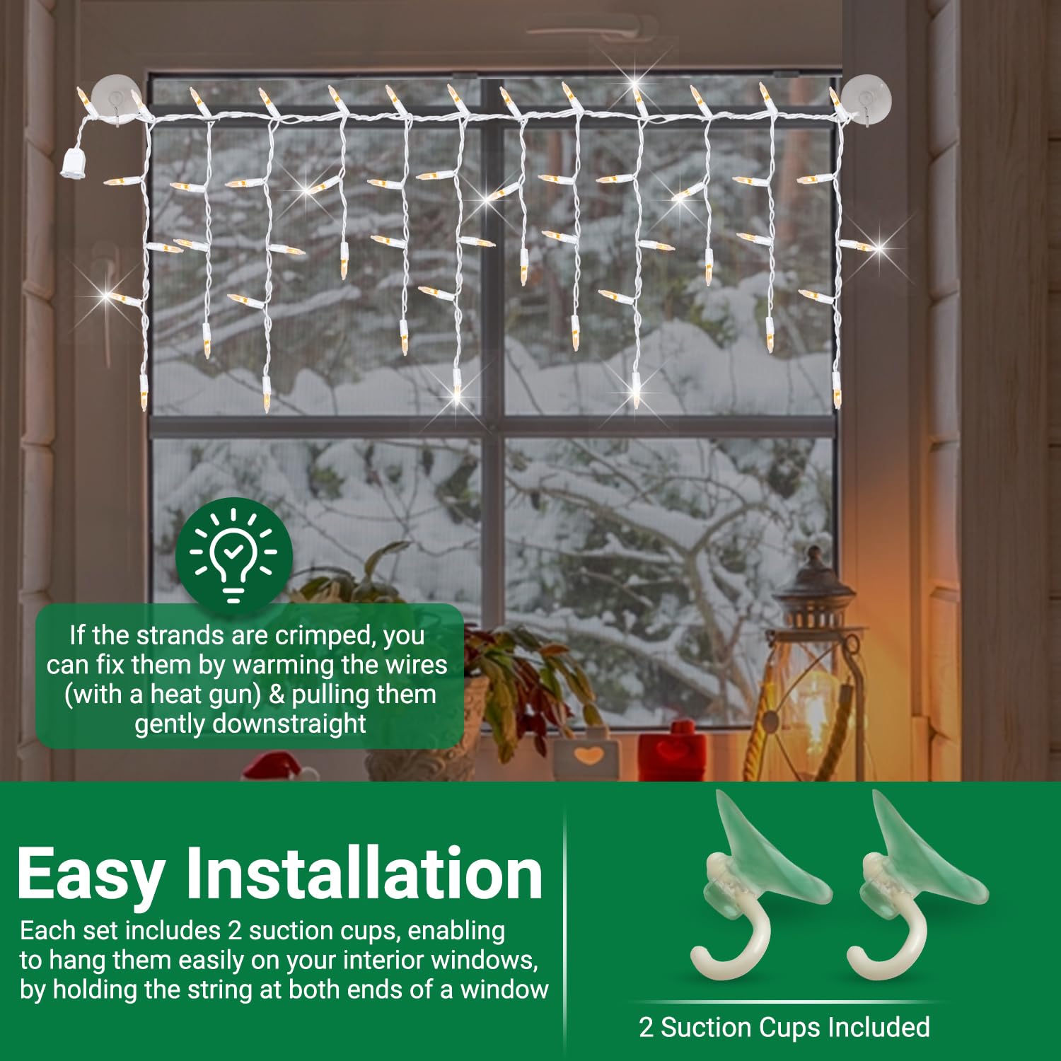 ge 150 random twinkle icicle light set, multi light sets from Sears.com, image size:1500x1500