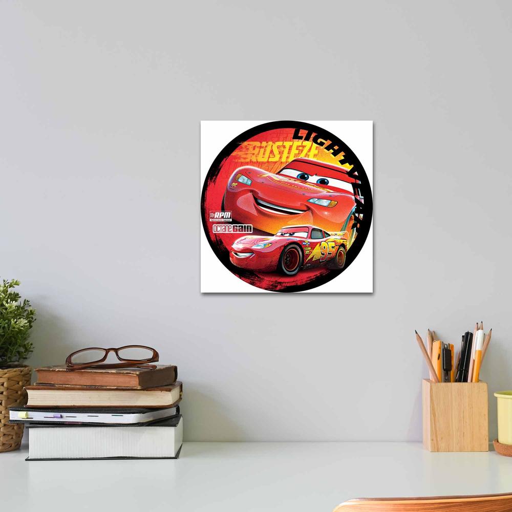 Open Road Brands Disney Pixar Cars Lightning Mcqueen Round Metal Wall ...
