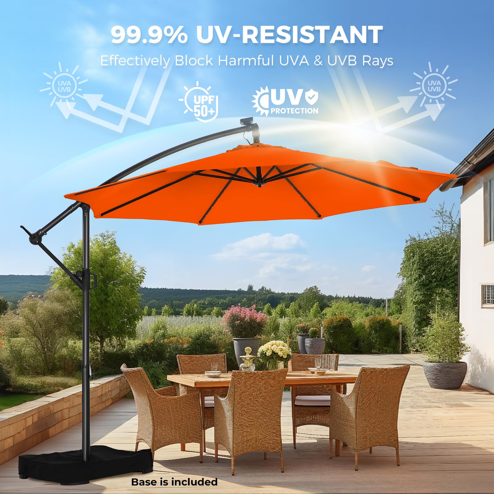 commercial yellow patio umbrellas Yellow And White Striped Hexagon Patio Umbrella