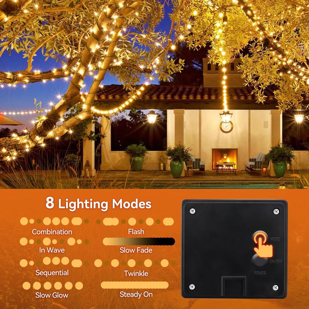 Solar String Light Replacement Lycklig 240 Led Solar String Lights For Outside, Total 110Ft Outdoor ...