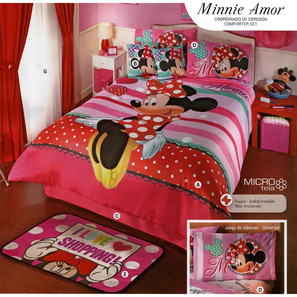 Disney Minnie Mouse Disney Comforter Bedding set Fashion Twin Polka Red HOT SELLER