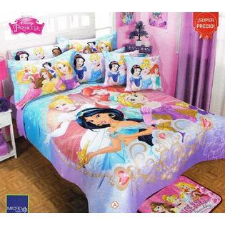 STF Disney Princess Comforter 6PC Bedspread Sheet Set TwinGirl