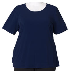 A Personal Touch Navy Women's Plus Size Top