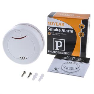 Ablegrid 10 Years Litetime Built In Lithium Battery Independent Smoke Detector Smoke Alarm Fire Alarm With Photoelectric Sensor