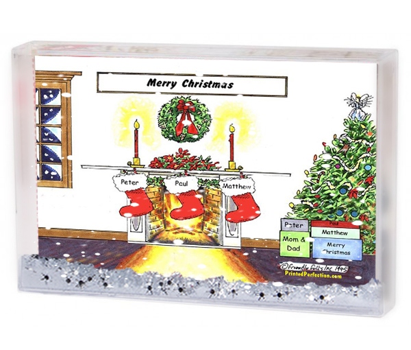 Friendly Folks Printed Perfection Personalized Little Angels 3 With Male Snow Frame Gift