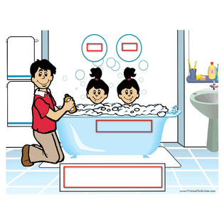 Friendly Folks Printed Perfection Personalized Bath Time Dad 2 Girls Jewelry Keepsake Box