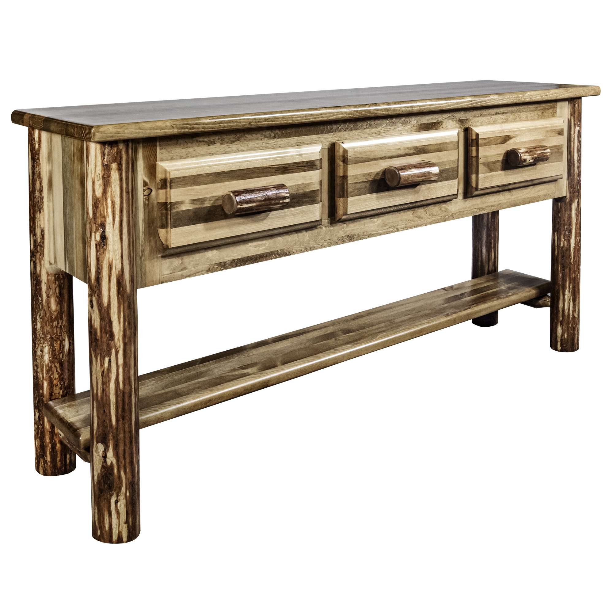 Montana Woodworks Glacier Country Collection Console Table W 3 Drawers