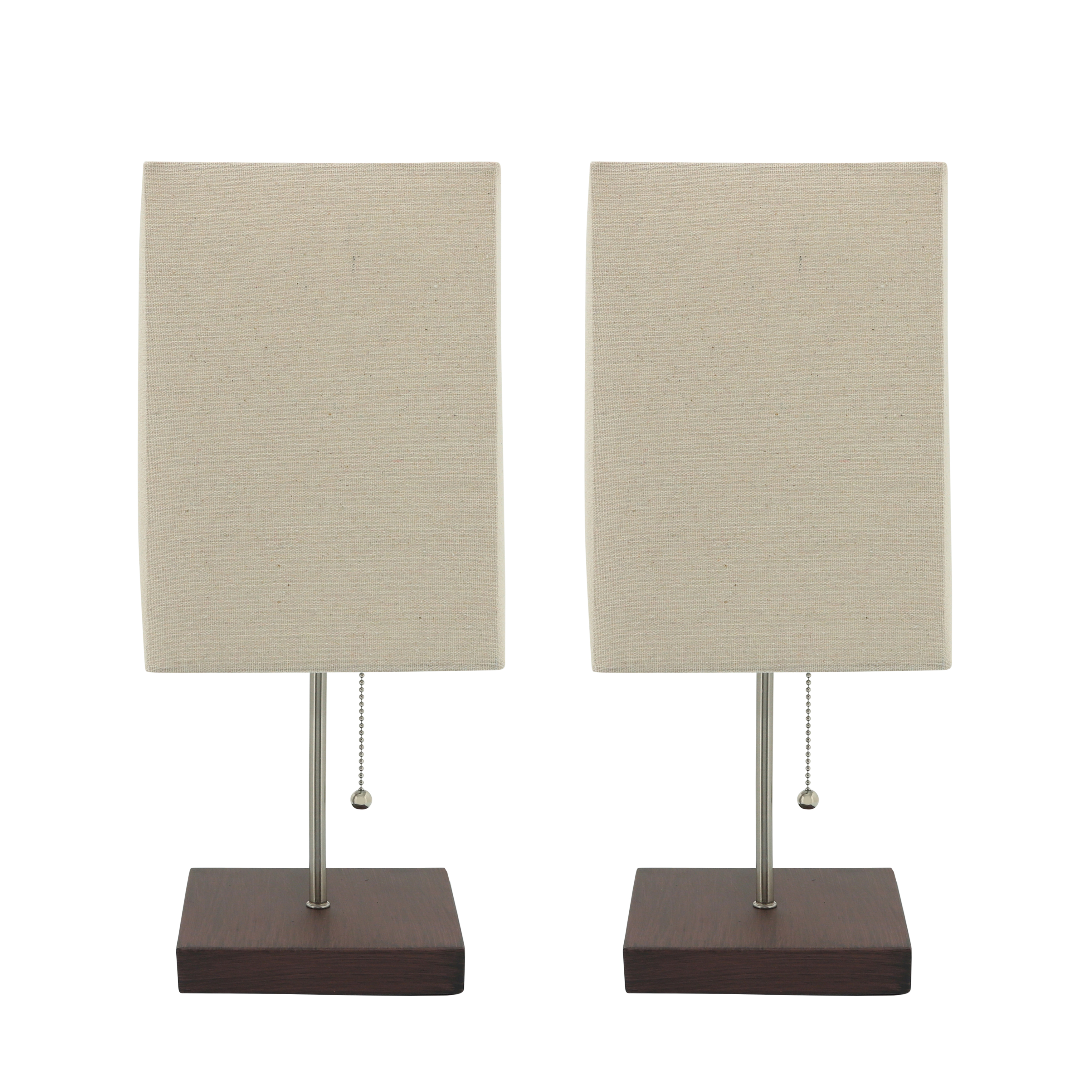 Sagebrook Home Set Of 2 14" Wood Table Lamps 50666