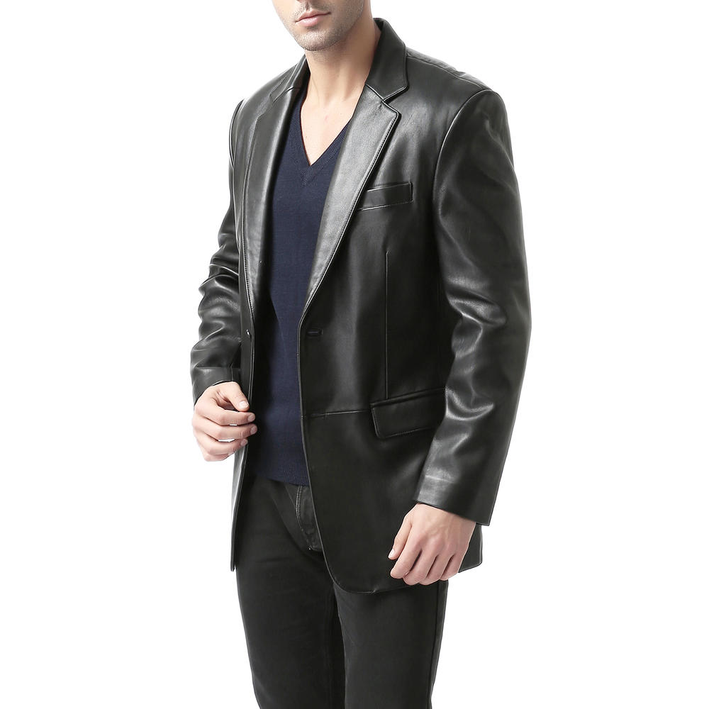 BGSD Men's Richard Classic 2-Button Leather Blazer Lambskin Sport Coat ...