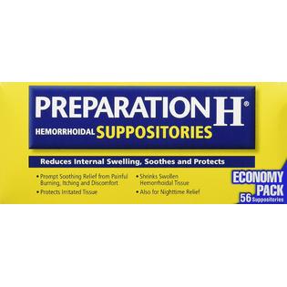 Preparation H Hemorrhoidal Suppositories ~ 56 Count