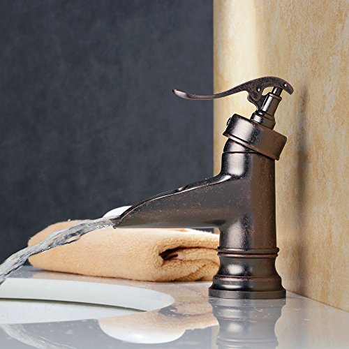 Hiendure Centerset Single Handle Rustic Bronze Bathroom Sink Hiendure Centerset Single Handle Rustic Bronze Bathroom Sink Lavatory Faucet Antique Copper Finish 4