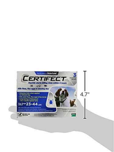 Merial Certifect For Dogs 23 44lbs 3 Month Supply Pet Supplies Dog Supplies Dog Flea Tick