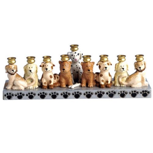 Aviv Judaica Dogs Earthenware Hanukkah Menorah By Jessica Sporn Food Grocery Air Fresheners Candles Potpourri