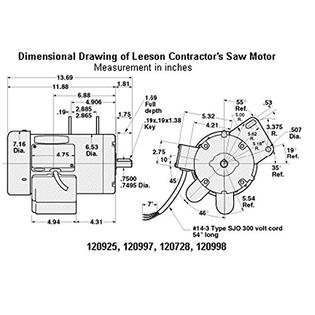 Leeson 1 5 Hp 3450 Rpm Delta Unisaw Electric Motor 115 230