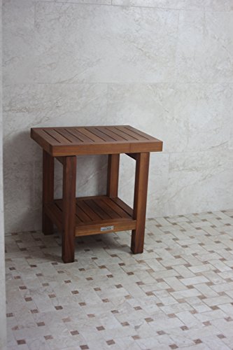Aqua Teak The Original 18 Spa Teak Shower Bench With Shelf