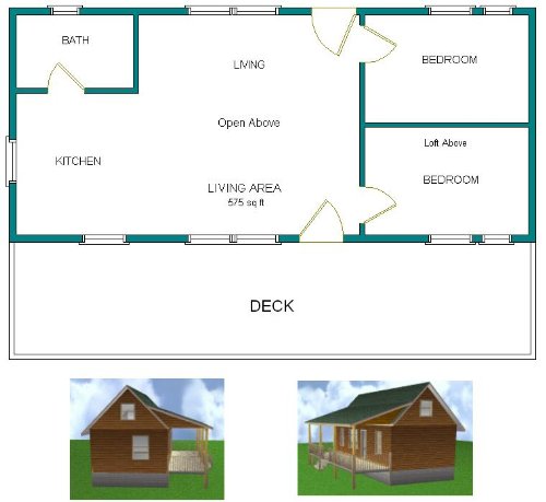 Easy Cabin Designs 16x36 Cabin W 2 Loft Plans Package Blueprints
