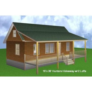 Easy Cabin Designs 16x36 Cabin W 2 Loft Plans Package Blueprints