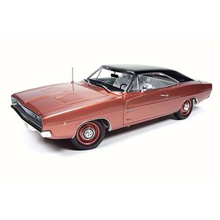 Auto World 1968 Dodge Charger R T Bronze Poly Amm1075 1 18