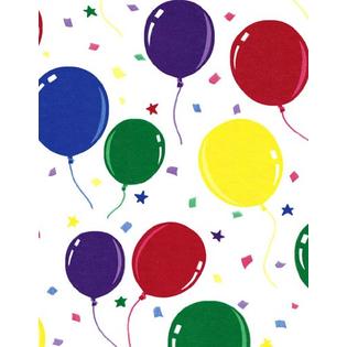 10 Gauge Balloons Confetti Series 9827 Celebration Vinyl Tablecloth 54 X 75 Roll Home Dining Entertaining Table Linens Tablecloths