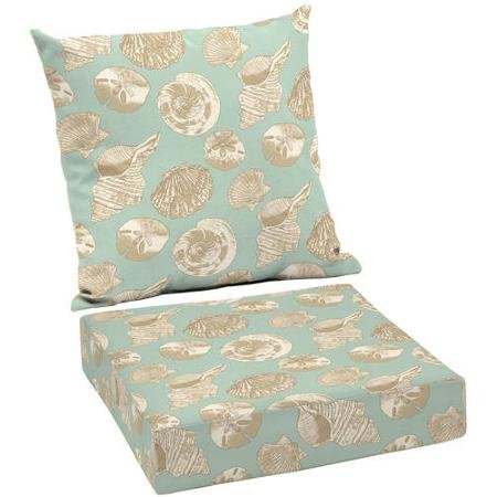 Better Homes Gardens Seashells Outdoor Patio Deep Seat Cushion