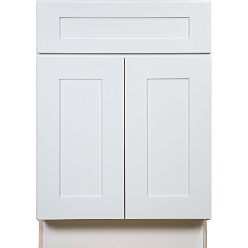 Everyday Cabinets 27 Inch Base Cabinet In Shaker White With 1 Soft