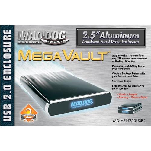 Mad Dog Multimedia Megavault Md Aen250usb2 2 5 Inch Hard Drive Usb 2 0 Tvs Electronics Computers Laptops Computer Accessories Specialty Computer Accessories