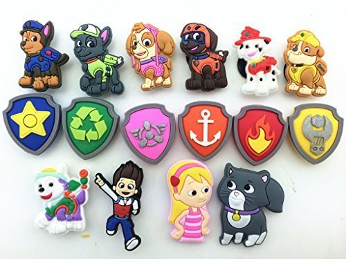 Shoe Charmers 16pcs Paw Patrol (Puppy Power) Ryder Katie ...
