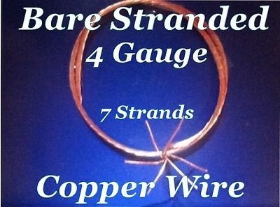 Cme Wire And Cable 4 Awg Gauge Stranded Bare Copper Ground Wire Feet Tools Electricians Tools Electrical Wire Cme Wire And Cable 4 Awg Gauge Stranded Bare Copper Ground Wire Feet Tools Electricians Tools Electrical Wire