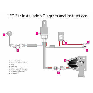 Opt7 Off Road Led Light Bar On Off Power Switch 40 Amp Relay