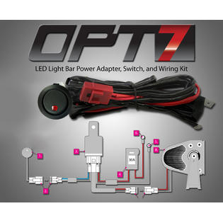 Opt7 Off Road Led Light Bar On Off Power Switch 40 Amp Relay