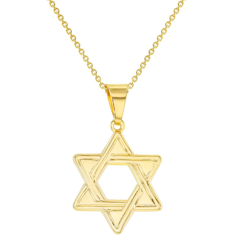 Fashion Necklaces Pendants Sears In Season Jewelry 18k Gold Plated Star Of David Jewish Judaism Religious Pendant Necklace 19