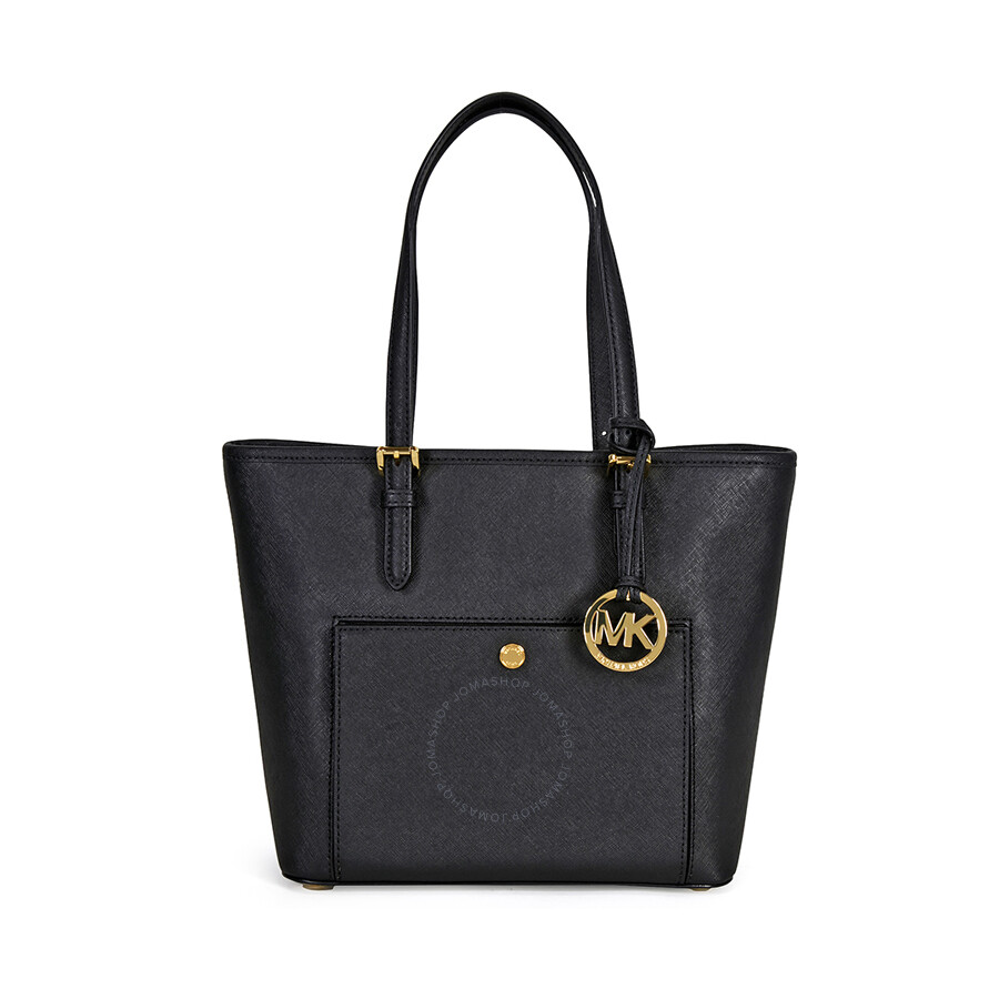 Michael Kors Michael Kors A Michael Kors Jet Set Travel Medium Saffiano Leather Tote Black