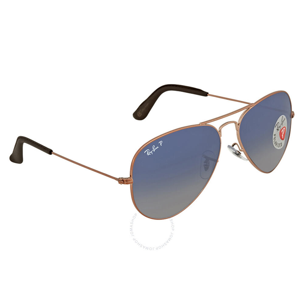 Ray Ban Ray Ban Polarized Blue Grey Gradient Aviator Sunglasses Rb3025 58 Ray Ban Ray Ban Polarized Blue Grey Gradient Aviator Sunglasses Rb3025 58