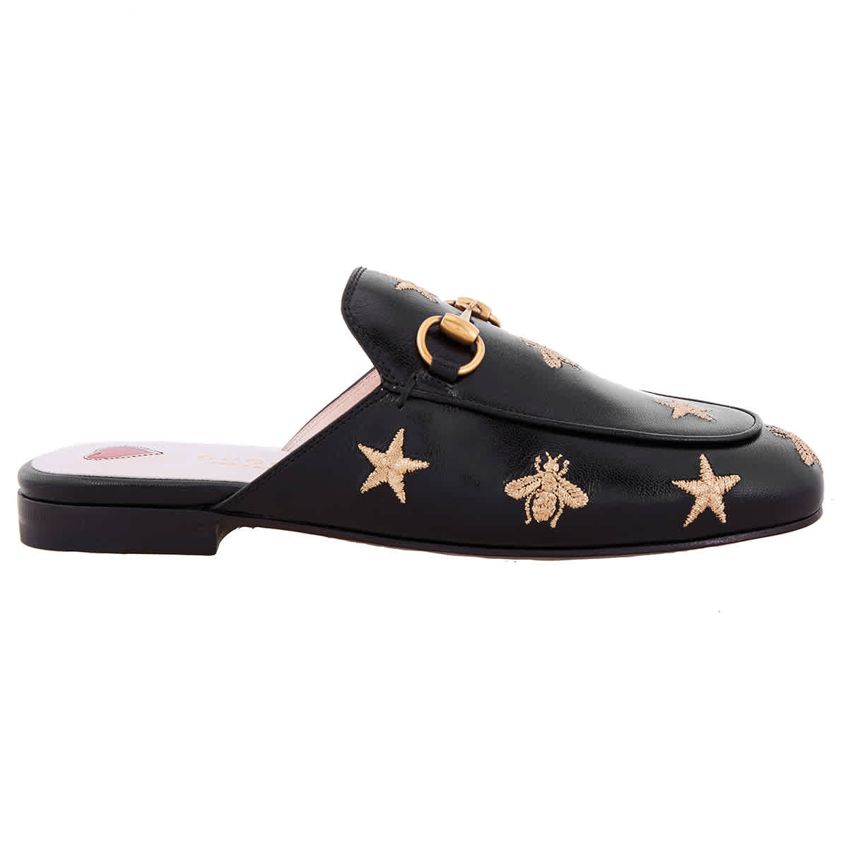 Gucci Princetown Embroidered Leather Slipper