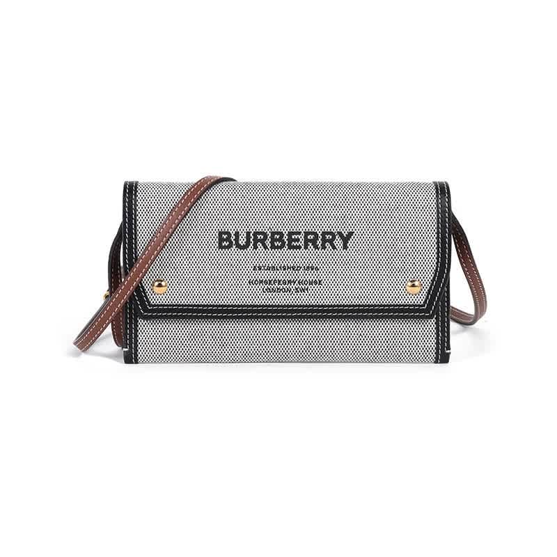Burberry Horseferry Print Canvas Phone Pouch