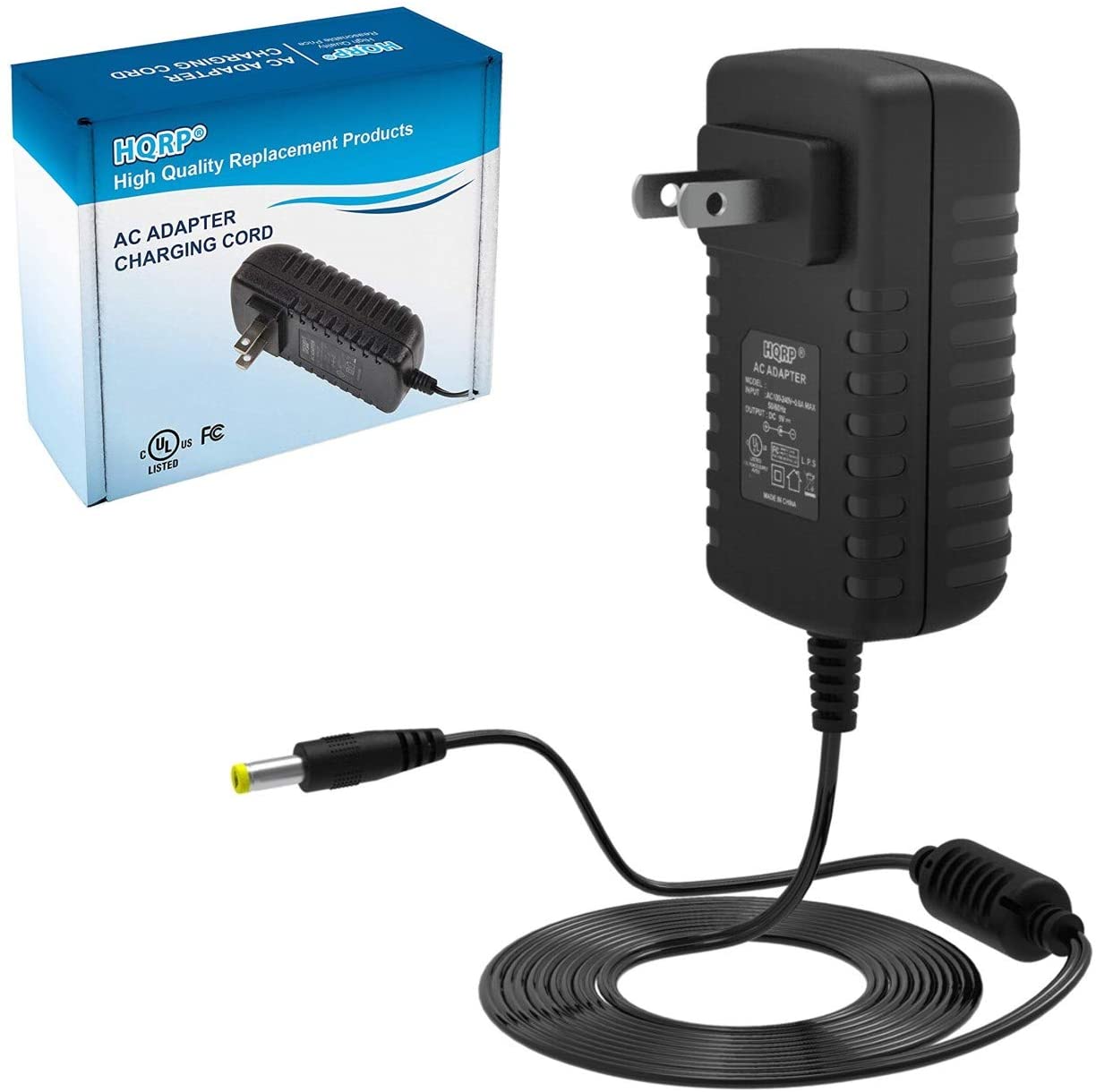 HQRP AC Adapter / Power Supply compatible with Casio LK-73 / LK73 / LK-90TV / LK90TV Keyboards